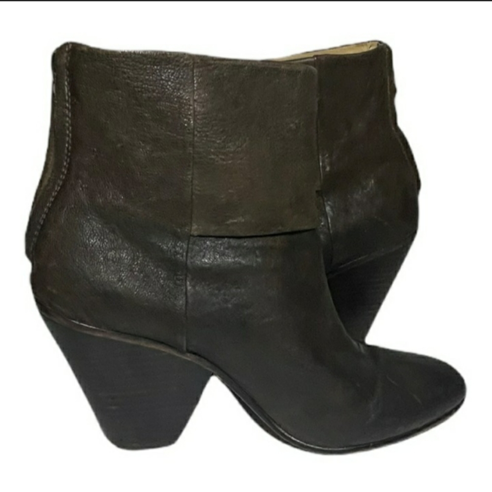 Rag & Bone Newbury Boots Brown Heel Size 8 Rustic Distressed Style